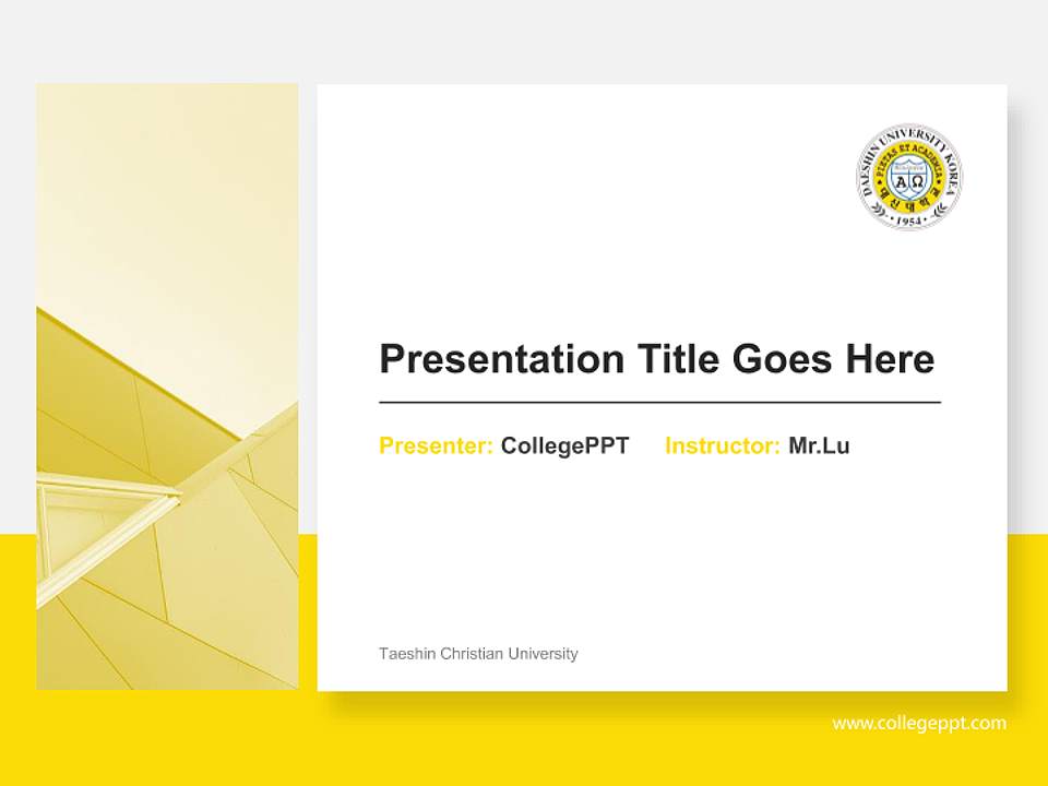 Taeshin Christian University General Purpose PPT Template4:3 ratio PPT effect preview image6