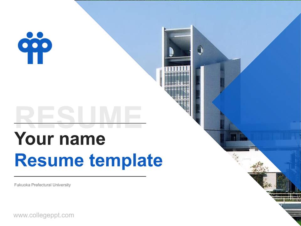Fukuoka Prefectural University Resume PPT Template4:3 ratio PPT effect preview image5
