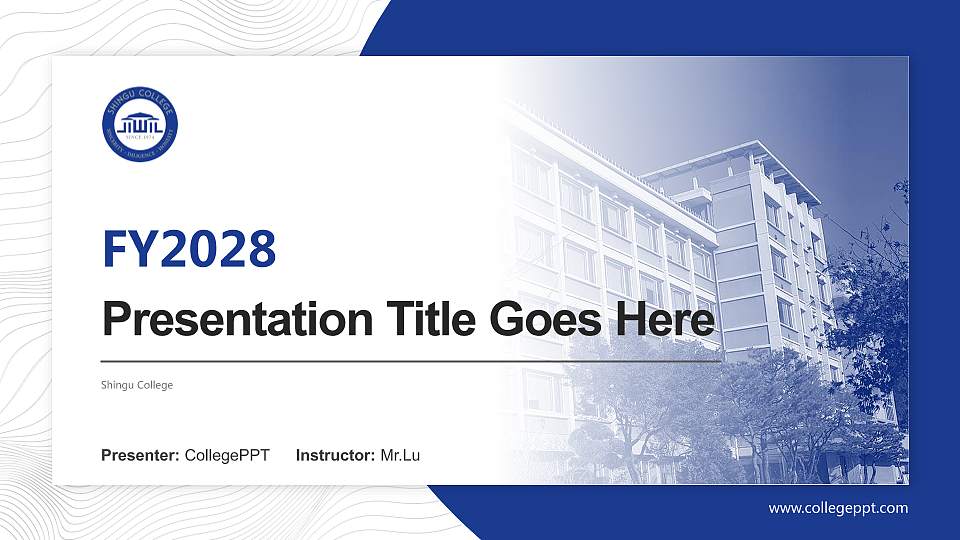 Shingu College Academic Presentation/Research Findings Report PPT Template16:9 ratio PPT effect preview image