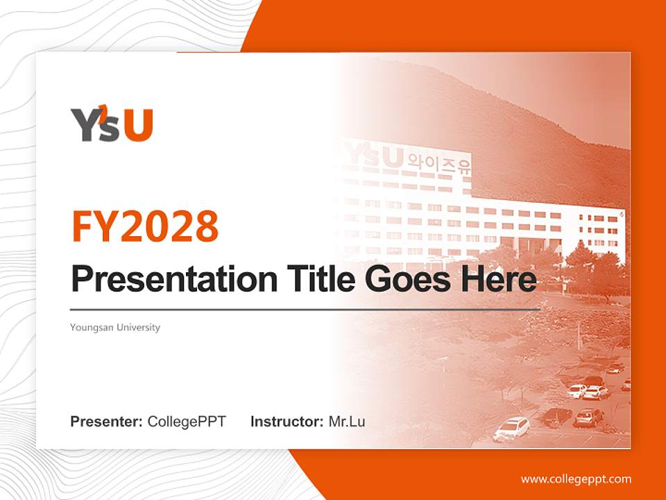 Youngsan University Academic Presentation/Research Findings Report PPT Template4:3 ratio PPT effect preview image5