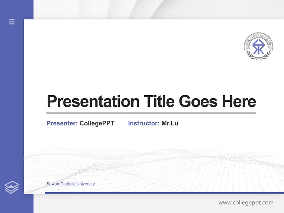 Suwon Catholic University Thesis Proposal/Graduation Defense PPT Template4:3 ratio PPT effect preview image5