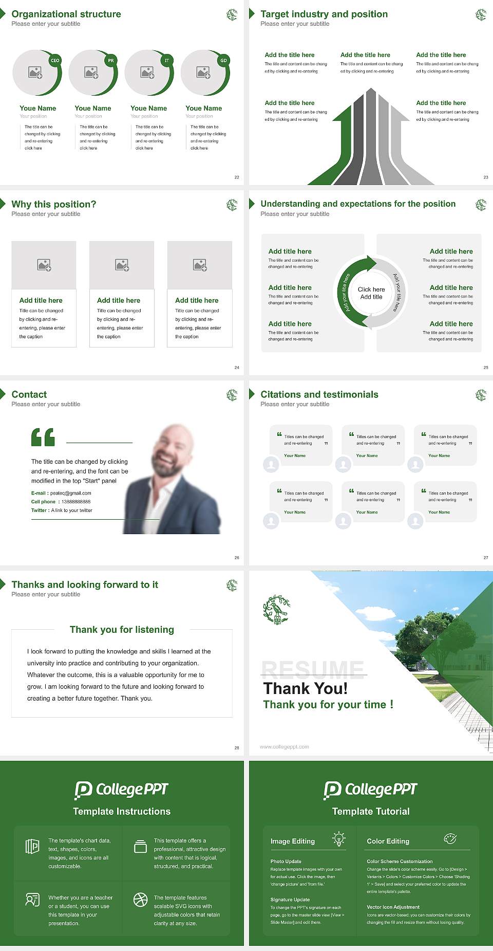 Fukui Prefectural University Resume PPT Template4:3 ratio PPT effect preview image4