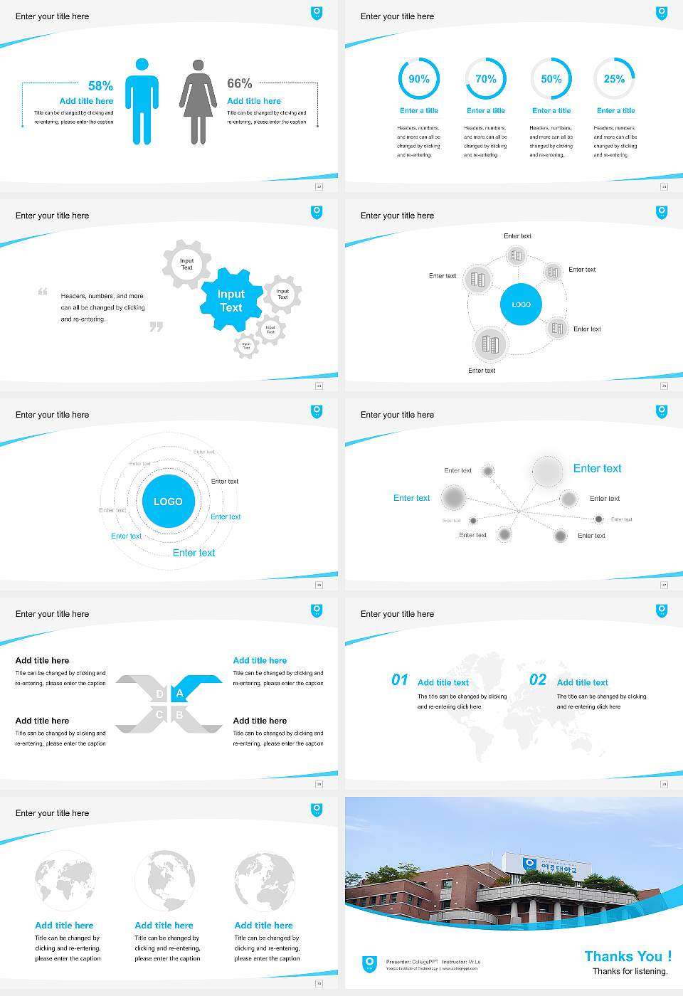 Yeojoo Institute of Technology Course/Courseware Creation PPT Template16:9 ratio PPT effect preview image4