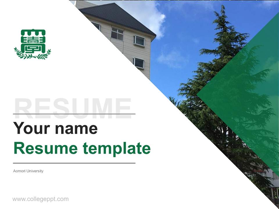 Aomori University Resume PPT Template4:3 ratio PPT effect preview image5