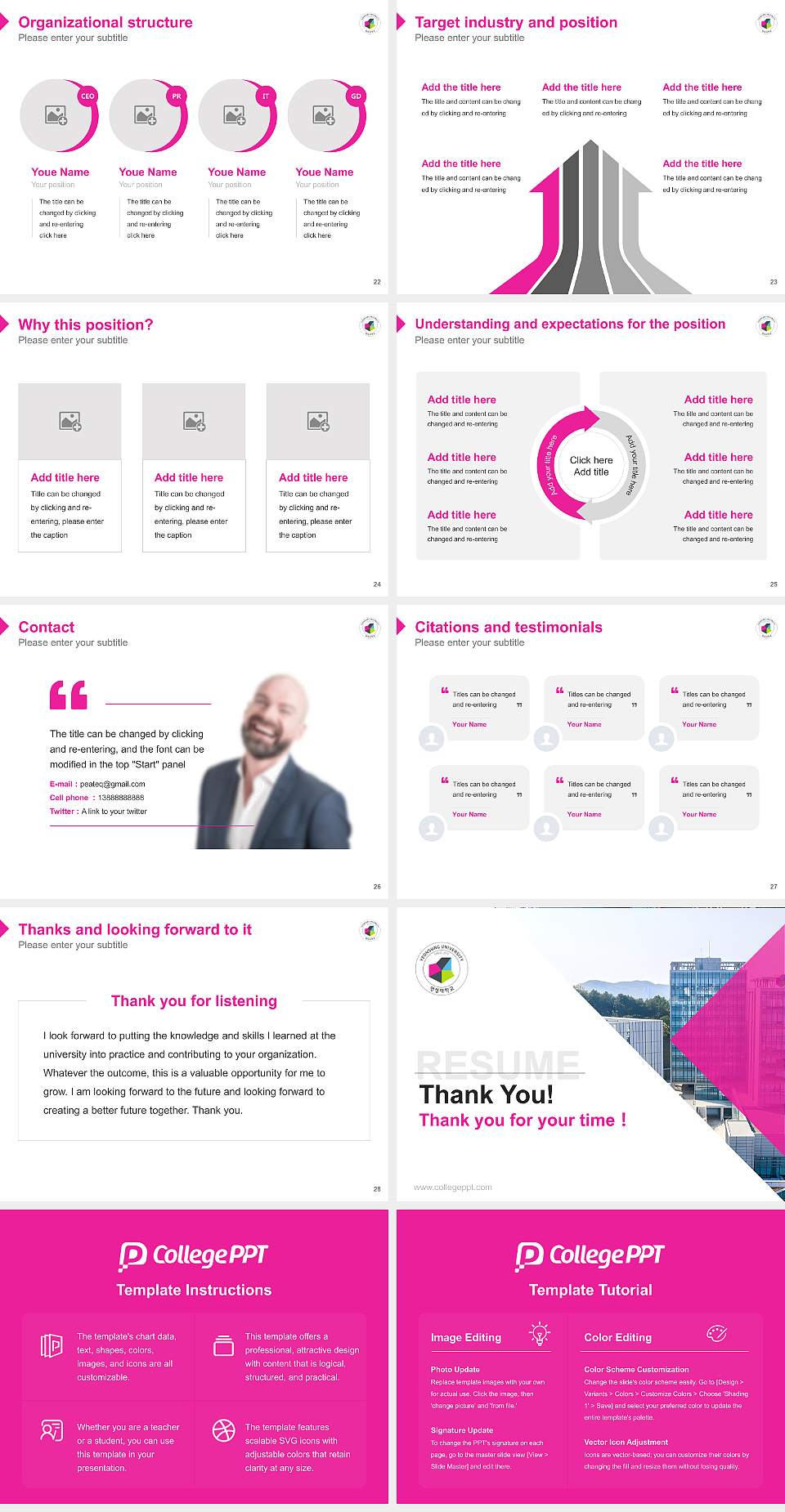 Yeonsung University Resume PPT Template4:3 ratio PPT effect preview image4