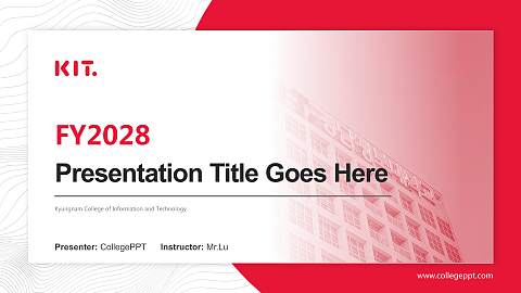 Kyungnam College of Information and Technology Academic Presentation/Research Findings Report PPT Template