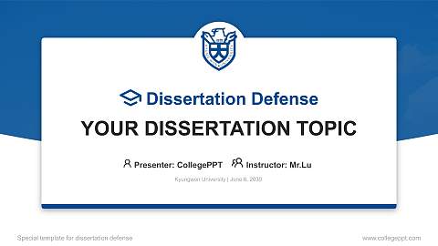Kyungwon University Graduation Thesis Defense PPT Template