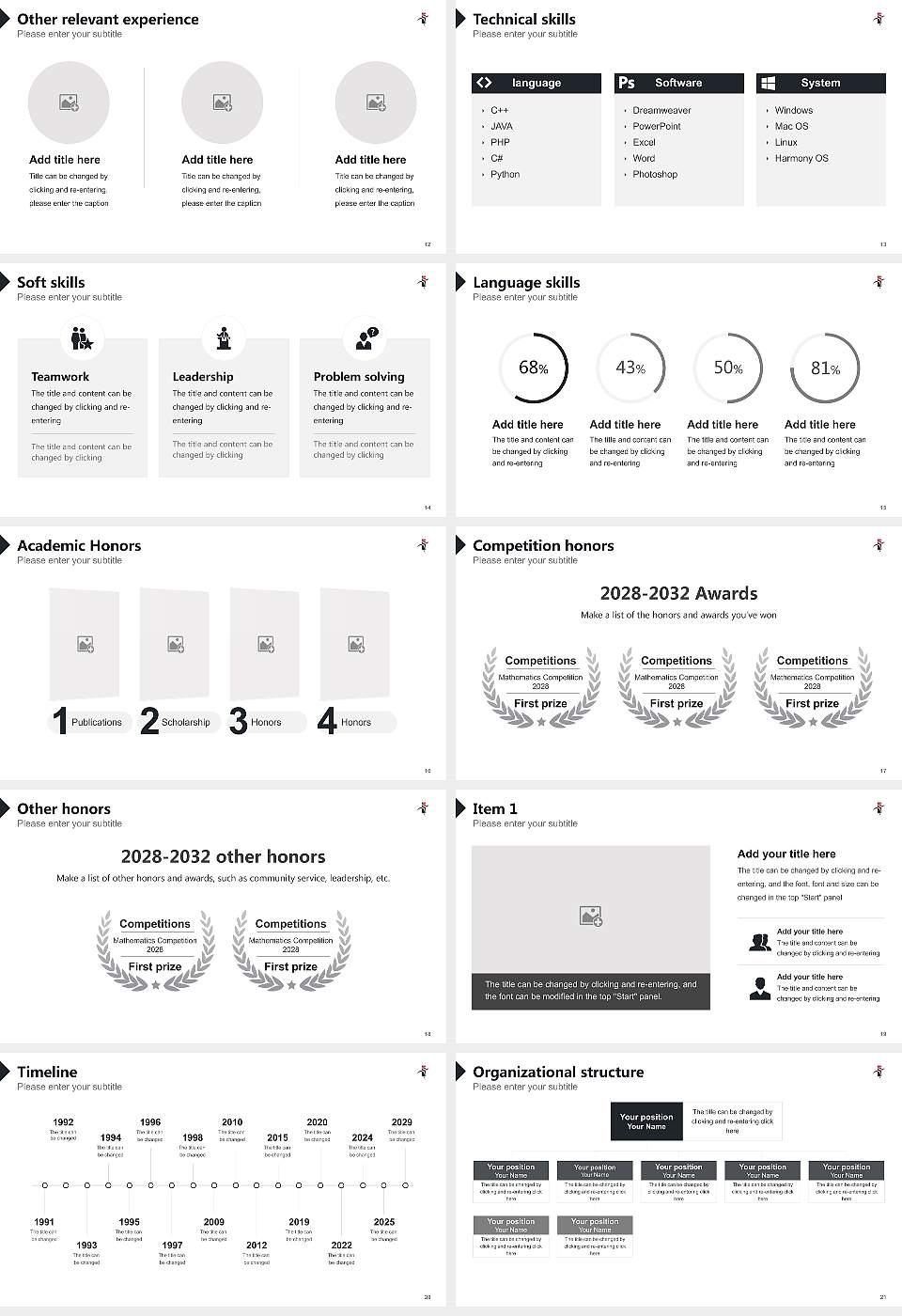 Yaeil Seminary Resume PPT Template16:9 ratio PPT effect preview image3