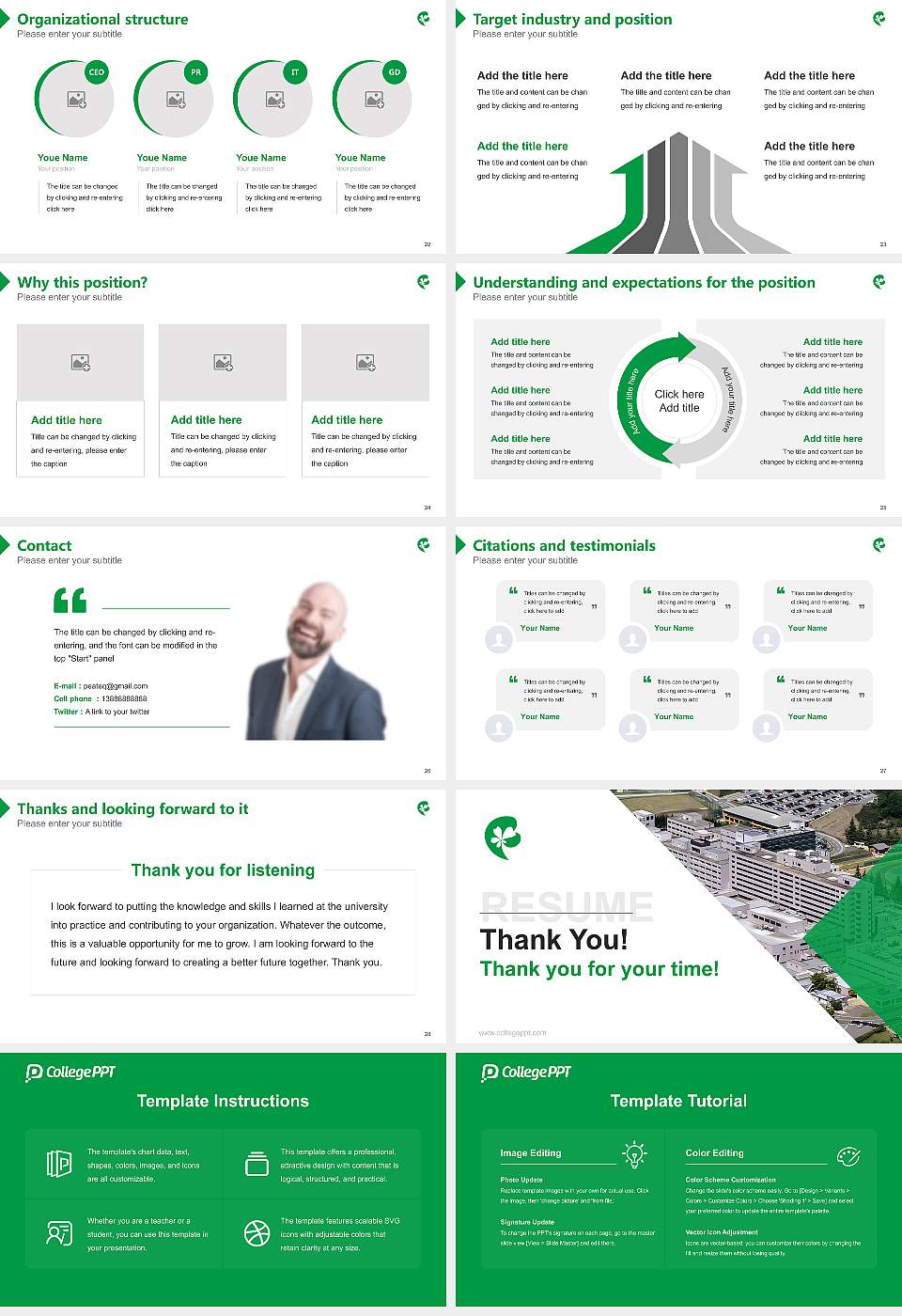 Fukushima Medical University Resume PPT Template16:9 ratio PPT effect preview image4