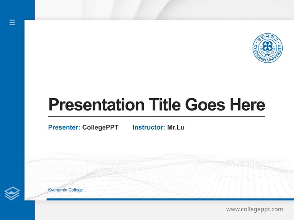 Kyungmin College Thesis Proposal/Graduation Defense PPT Template4:3 ratio PPT effect preview image5