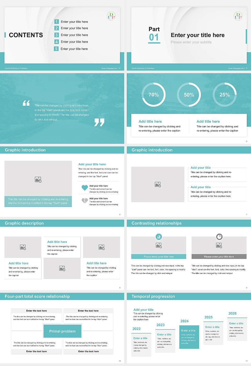 Daiichi University of Pharmacy Thesis Proposal/Graduation Defense PPT Template16:9 ratio PPT effect preview image2