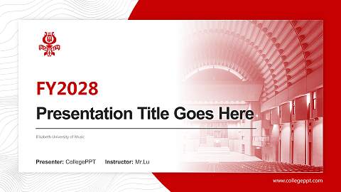 Elisabeth University of Music Academic Presentation/Research Findings Report PPT Template
