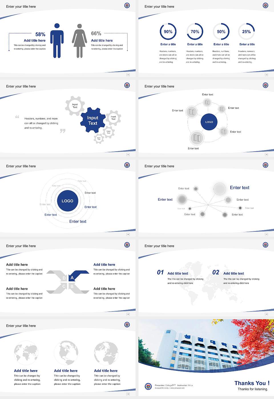 Sungkyul University Course/Courseware Creation PPT Template16:9 ratio PPT effect preview image4