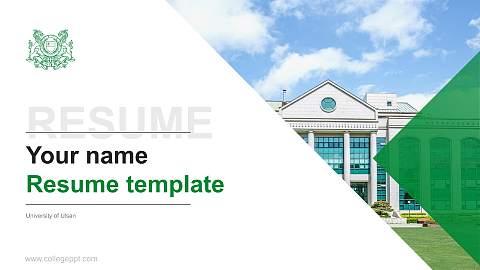 University of Ulsan Resume PPT Template