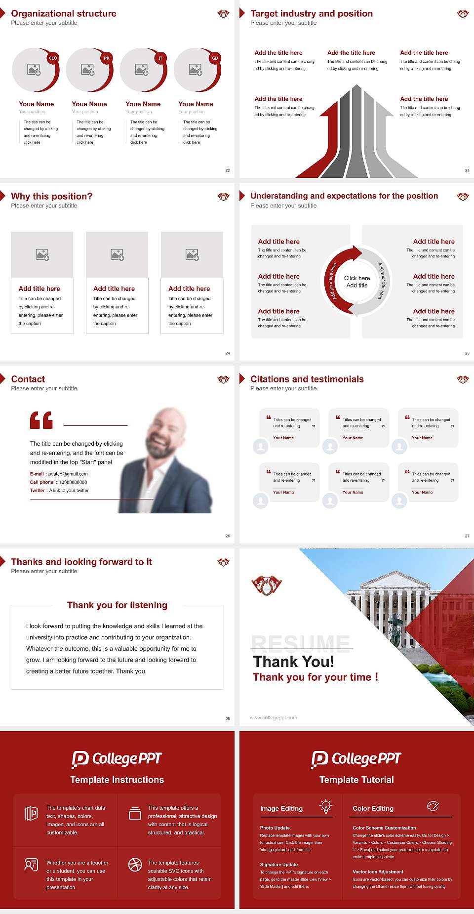 Kyunghee University Resume PPT Template4:3 ratio PPT effect preview image4