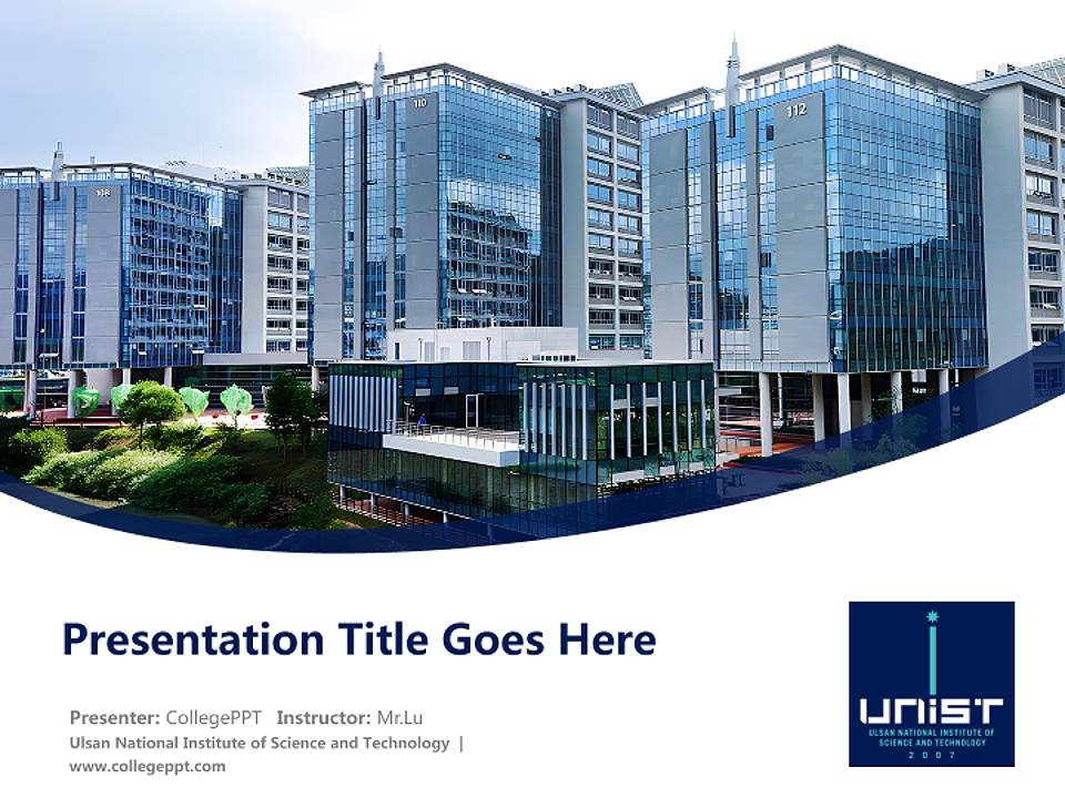 Ulsan National Institute of Science and Technology Course/Courseware Creation PPT Template4:3 ratio PPT effect preview image5