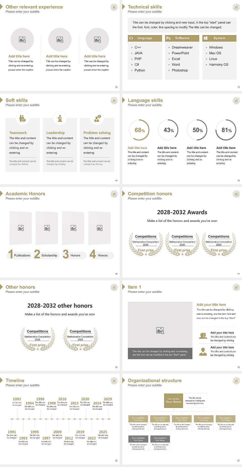 Silla University Resume PPT Template4:3 ratio PPT effect preview image3