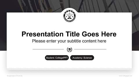 Sungkonghoe University National Scholarship Defense PPT Template