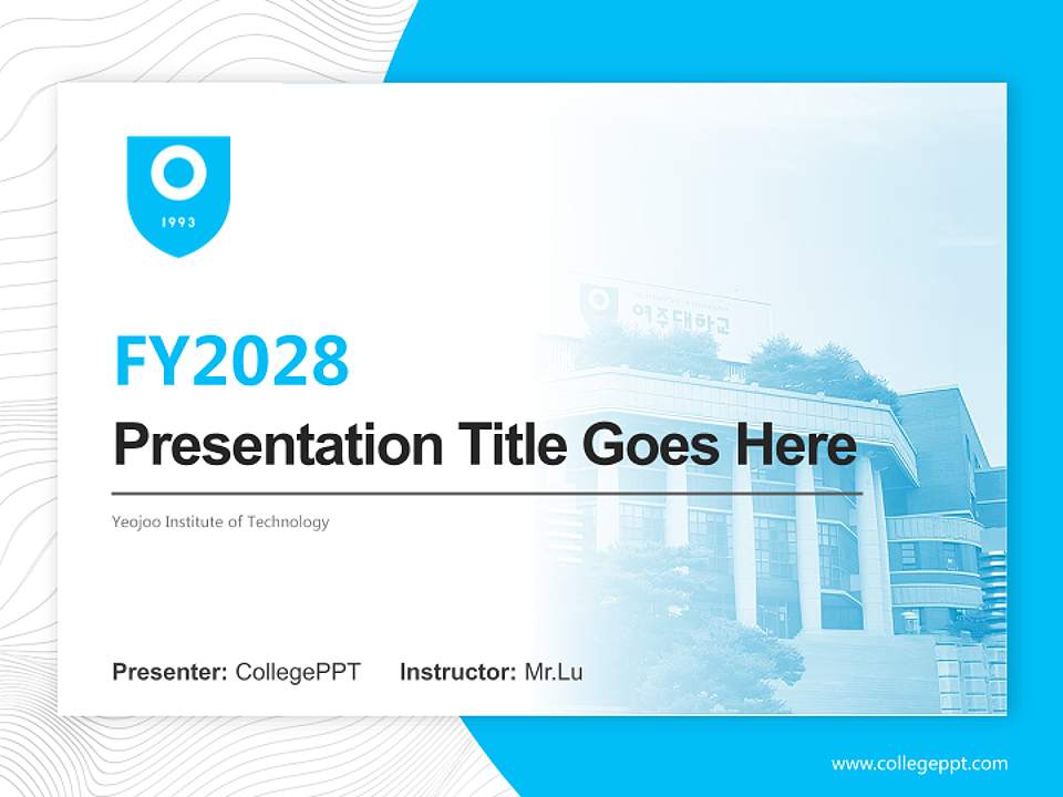 Yeojoo Institute of Technology Academic Presentation/Research Findings Report PPT Template4:3 ratio PPT effect preview image5