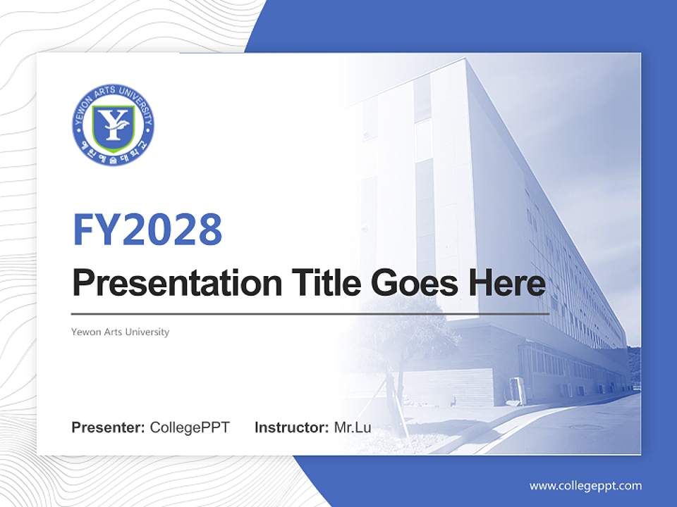 Yewon Arts University Academic Presentation/Research Findings Report PPT Template4:3 ratio PPT effect preview image5