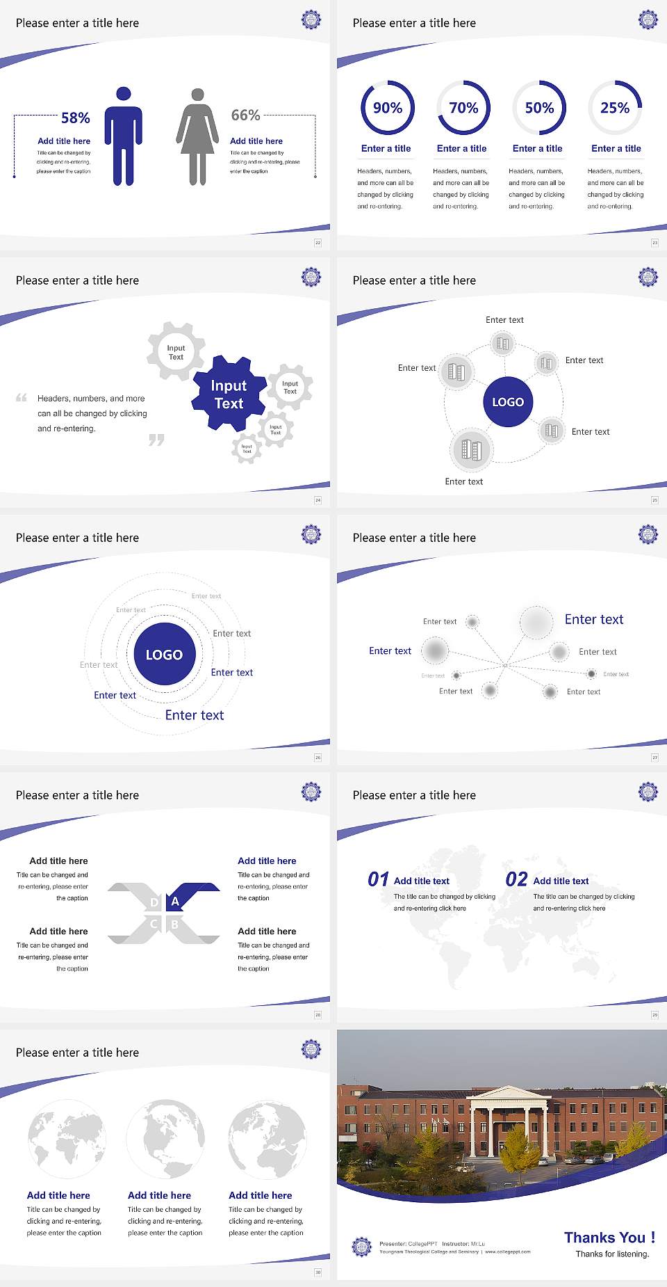 Youngnam Theological College and Seminary Course/Courseware Creation PPT Template4:3 ratio PPT effect preview image4