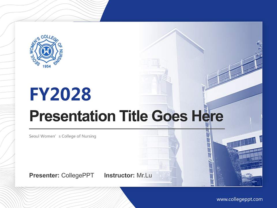 Seoul Women’s College of Nursing Academic Presentation/Research Findings Report PPT Template4:3 ratio PPT effect preview image5
