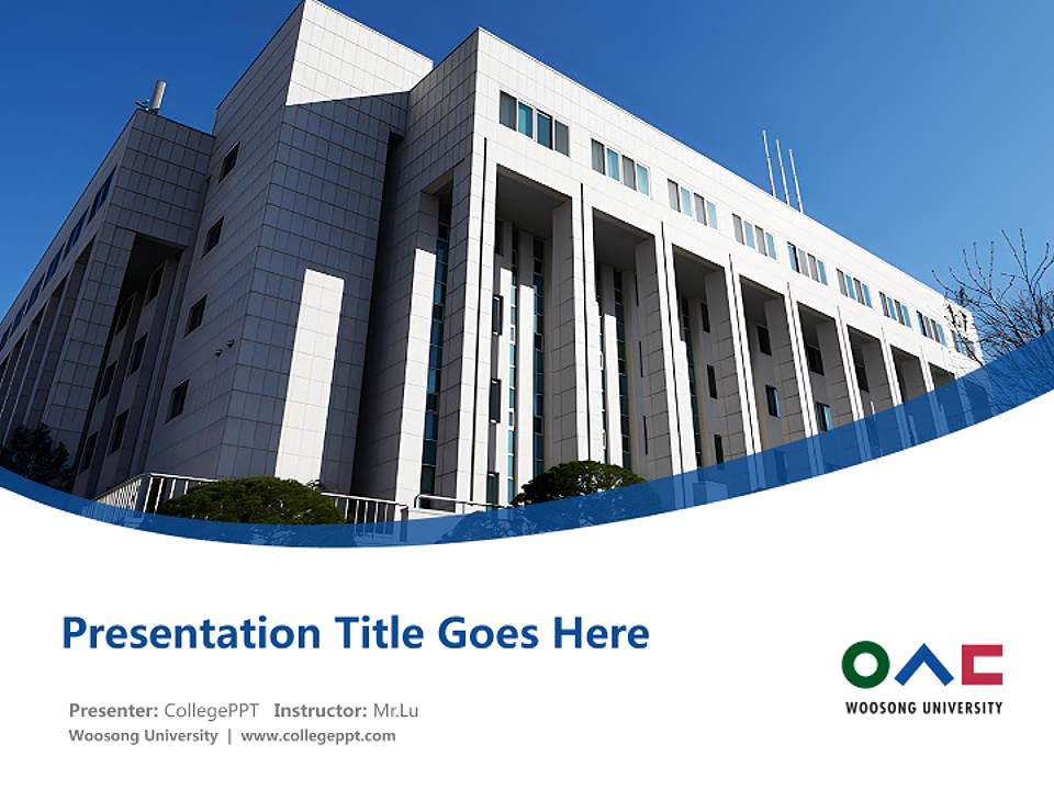 Woosong University Course/Courseware Creation PPT Template4:3 ratio PPT effect preview image5