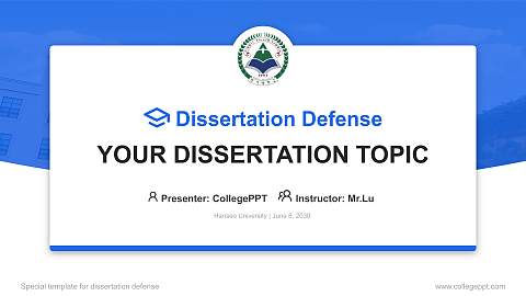 Hanseo University Graduation Thesis Defense PPT Template