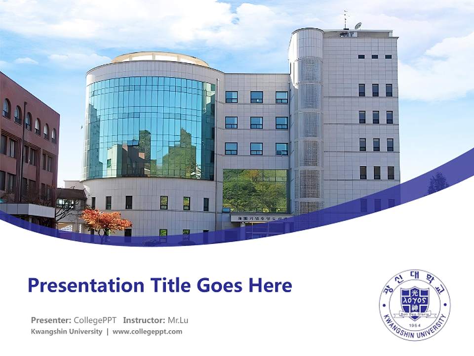 Kwangshin University Course/Courseware Creation PPT Template4:3 ratio PPT effect preview image5