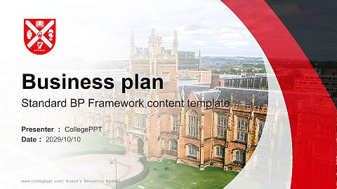 Queen’s University Belfast Competition/Entrepreneurship Contest PPT Template