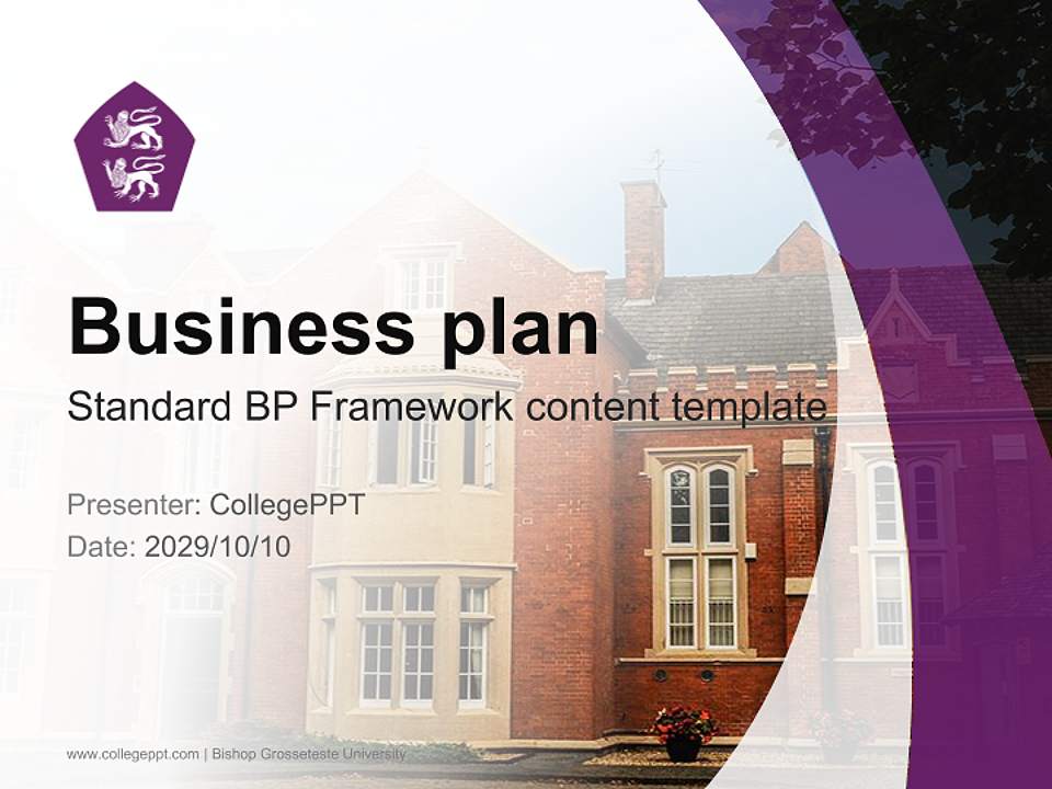 Bishop Grosseteste University Competition/Entrepreneurship Contest PPT Template4:3 ratio PPT effect preview image9