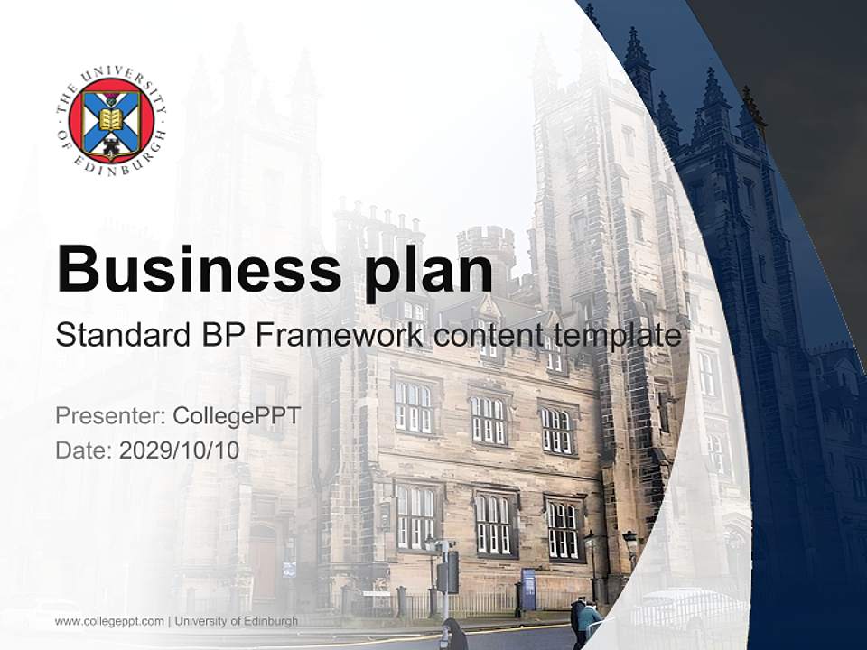 University of Edinburgh Competition/Entrepreneurship Contest PPT Template4:3 ratio PPT effect preview image9