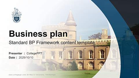 St Mary’s University, Twickenham Competition/Entrepreneurship Contest PPT Template