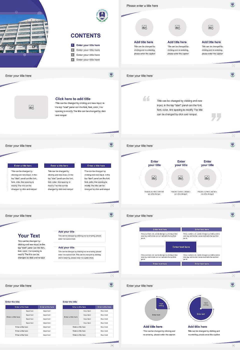 Hanlyo University Course/Courseware Creation PPT Template16:9 ratio PPT effect preview image2