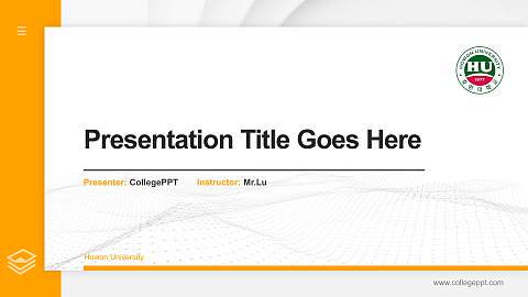 Howon University Thesis Proposal/Graduation Defense PPT Template