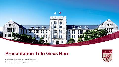 Korea University Course/Courseware Creation PPT Template