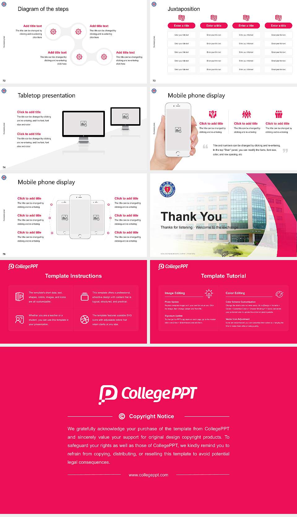 Luther University Competition/Entrepreneurship Contest PPT Template16:9 ratio PPT effect preview image9
