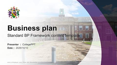Edge Hill University Competition/Entrepreneurship Contest PPT Template