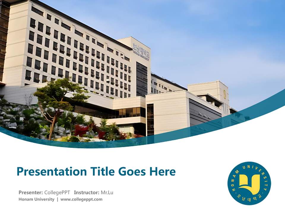 Honam University Course/Courseware Creation PPT Template4:3 ratio PPT effect preview image5