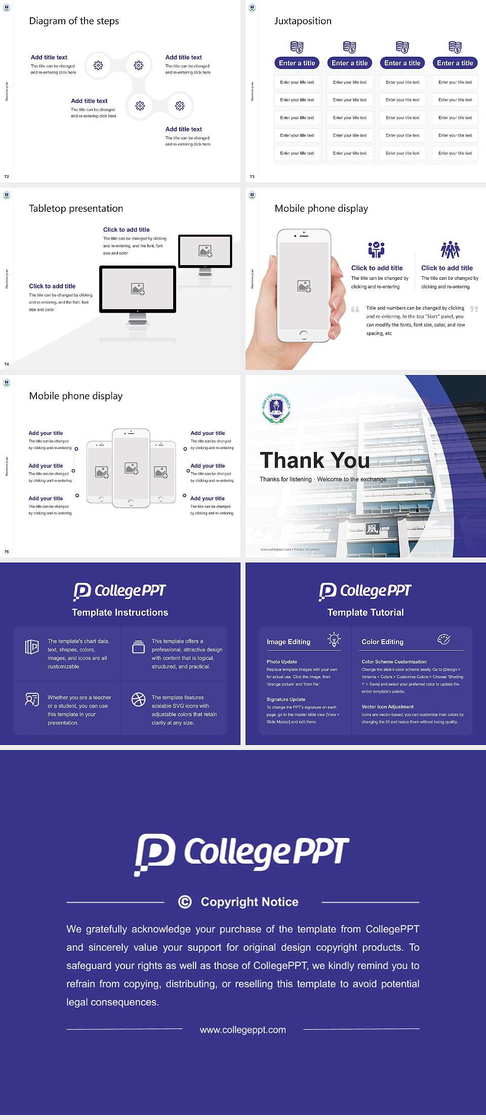 Hanlyo University Competition/Entrepreneurship Contest PPT Template4:3 ratio PPT effect preview image9