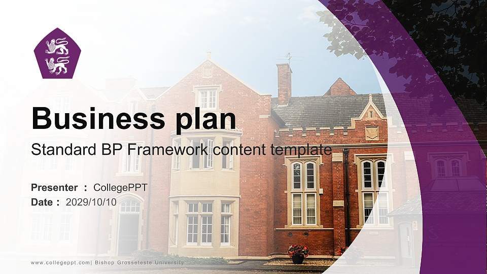 Bishop Grosseteste University Competition/Entrepreneurship Contest PPT Template16:9 ratio PPT effect preview image