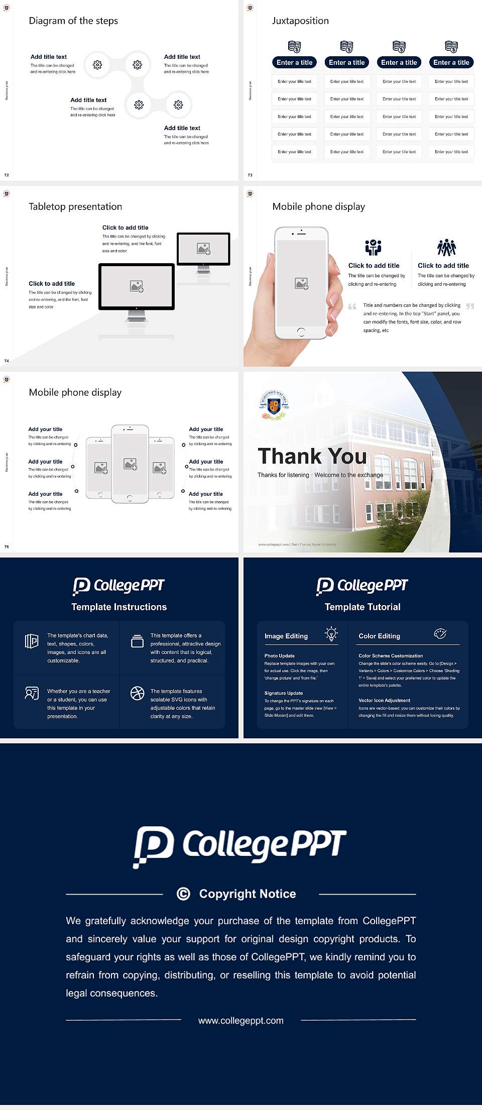 Saint Francis Xavier University Competition/Entrepreneurship Contest PPT Template4:3 ratio PPT effect preview image9