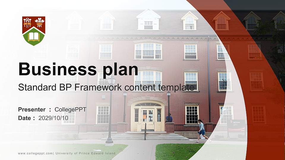 University of Prince Edward Island Competition/Entrepreneurship Contest PPT Template16:9 ratio PPT effect preview image