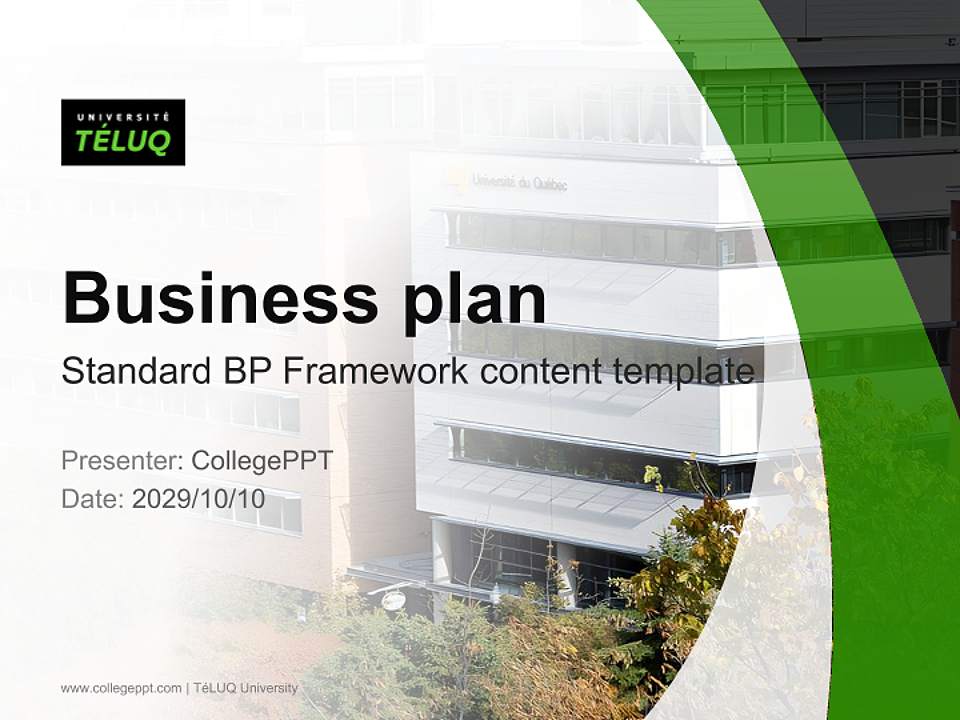 TéLUQ University Competition/Entrepreneurship Contest PPT Template4:3 ratio PPT effect preview image9