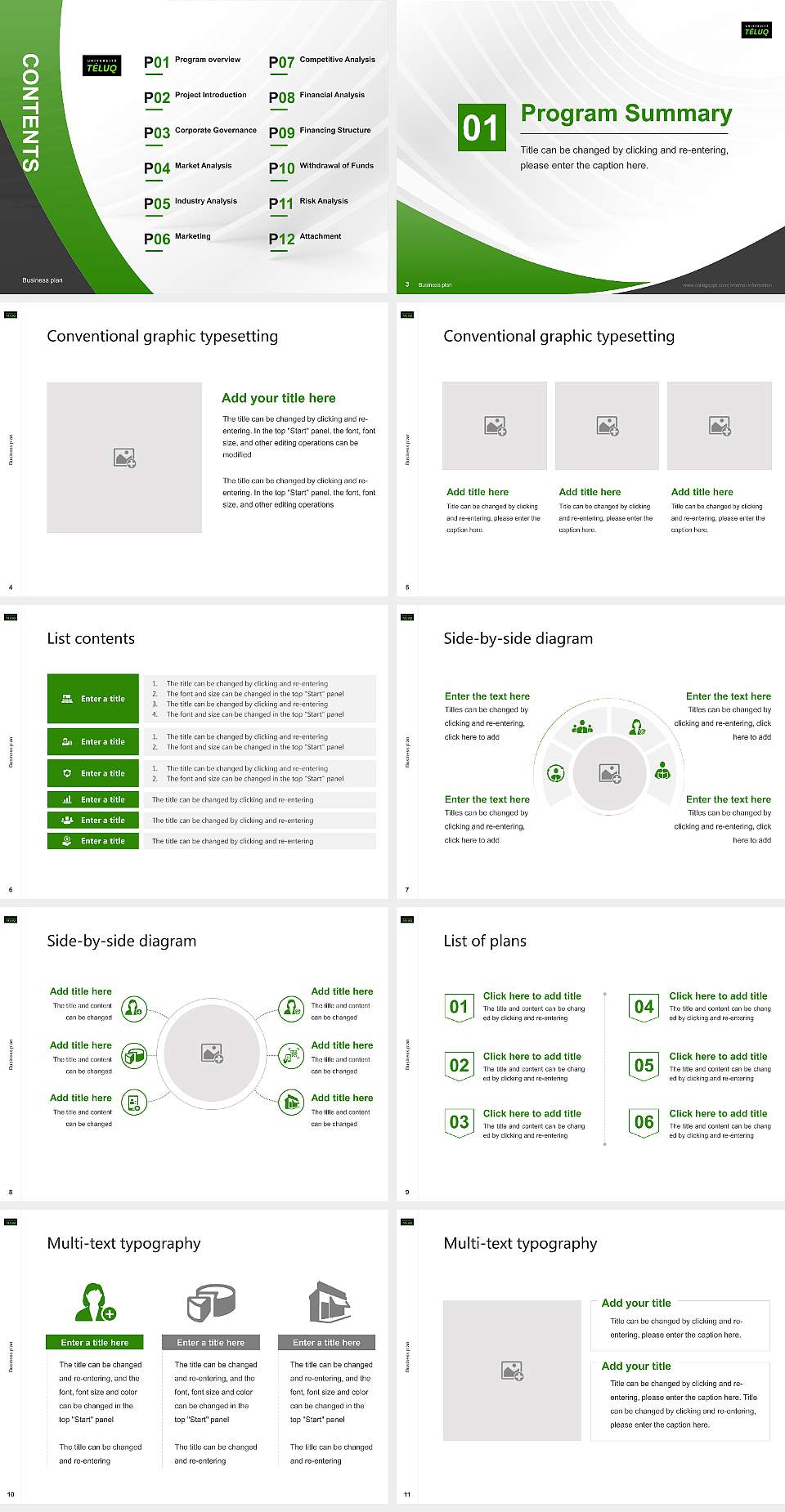 TéLUQ University Competition/Entrepreneurship Contest PPT Template4:3 ratio PPT effect preview image2
