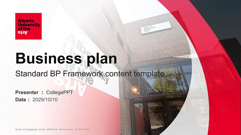 Alberta University of the Arts Competition/Entrepreneurship Contest PPT Template16:9 ratio PPT effect preview image