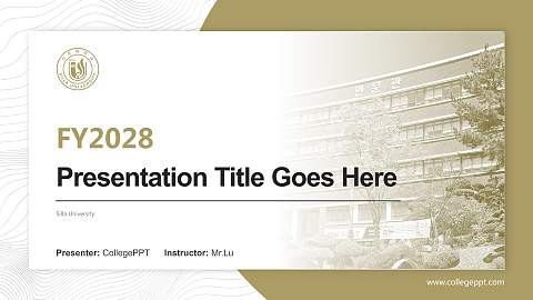 Silla University Academic Presentation/Research Findings Report PPT Template