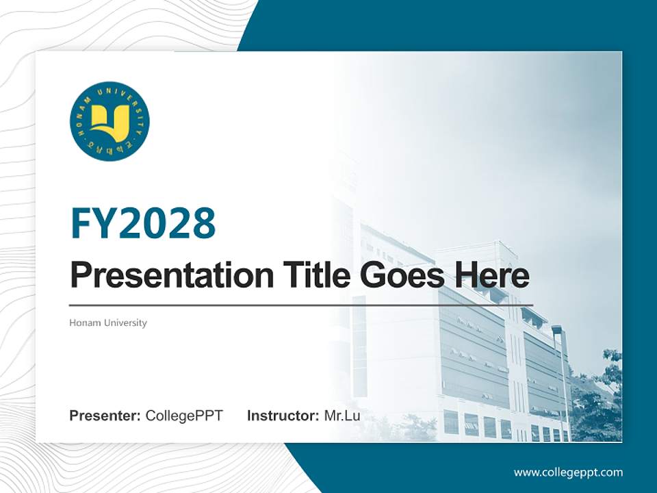 Honam University Academic Presentation/Research Findings Report PPT Template4:3 ratio PPT effect preview image5