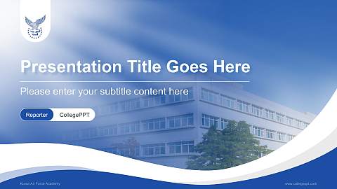 Korea Air Force Academy Lecture Sharing and Networking Event PPT Template