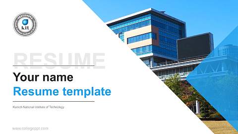 Kumoh National Institute of Technology Resume PPT Template